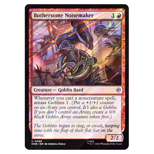 Bothersome Noisemaker 0089 card from the Magic The Gathering set The Hobbit