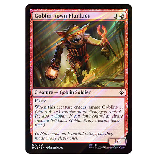 Goblin-town Flunkies 0100 card from the Magic The Gathering set The Hobbit