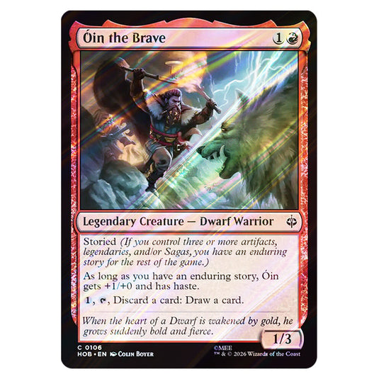 Óin the Brave 0106 card from the Magic The Gathering set The Hobbit