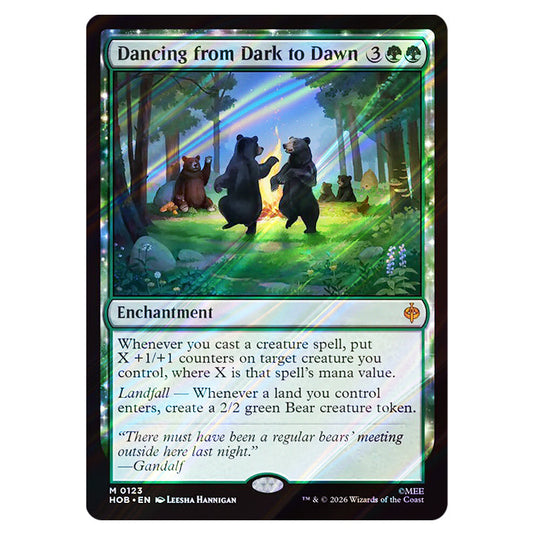 Dancing from Dark to Dawn 0123 card from the Magic The Gathering set The Hobbit