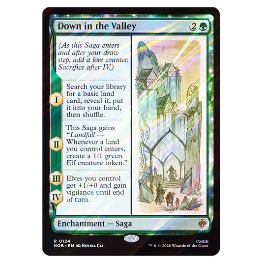 Down in the Valley 0124 card from the Magic The Gathering set The Hobbit