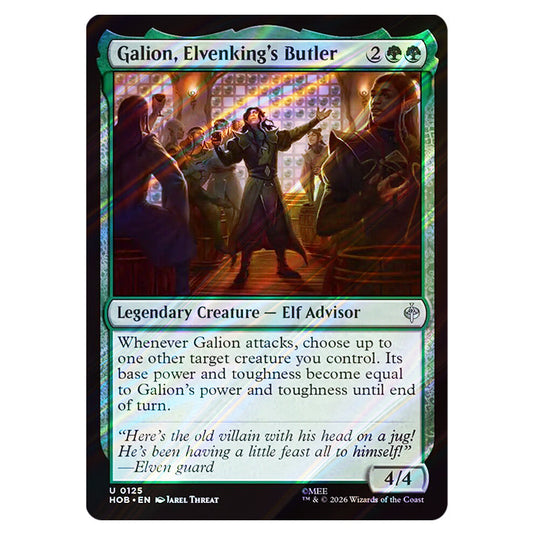Galion, Elvenking's Butler 0125 card from the Magic The Gathering set The Hobbit