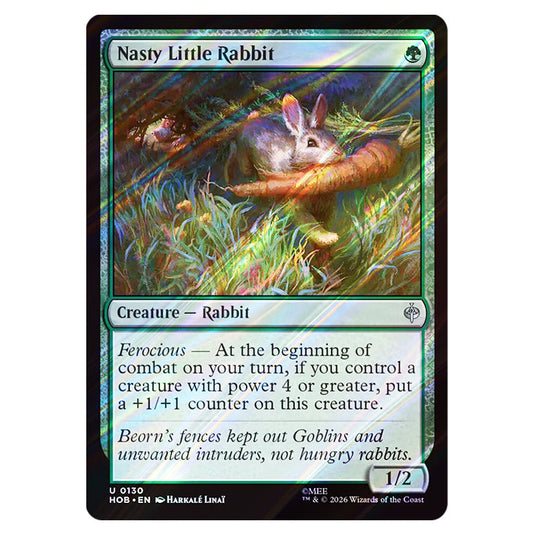 Nasty Little Rabbit 0130 card from the Magic The Gathering set The Hobbit