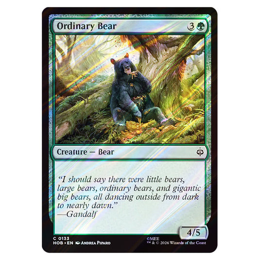 Ordinary Bear 0133 card from the Magic The Gathering set The Hobbit