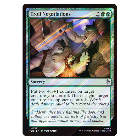 Troll Negotiations 0138 card from the Magic The Gathering set The Hobbit