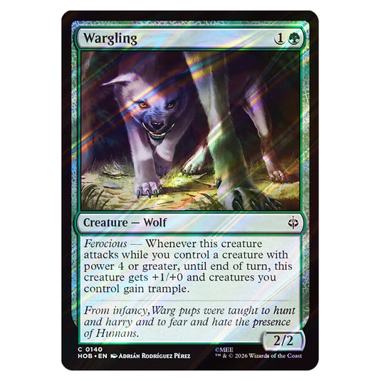Wargling 0140 card from the Magic The Gathering set The Hobbit