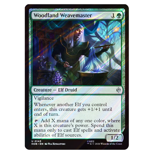 Woodland Weavemaster 0143 card from the Magic The Gathering set The Hobbit