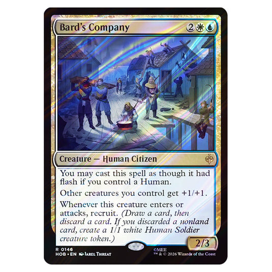 Bard's Company 0146 card from the Magic The Gathering set The Hobbit
