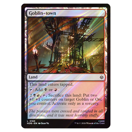 Goblin-town 0183 card from the Magic The Gathering set The Hobbit