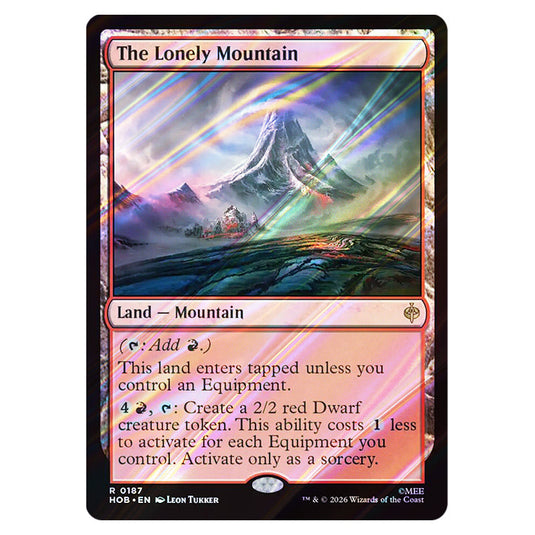 The Lonely Mountain 0187 card from the Magic The Gathering set The Hobbit