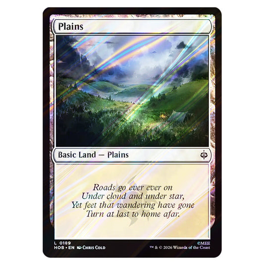 Plains 0189 card from the Magic The Gathering set The Hobbit