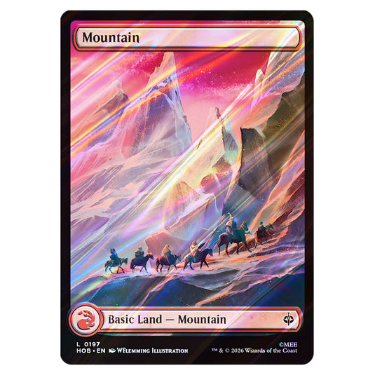 Mountain 0197 card from the Magic The Gathering set The Hobbit