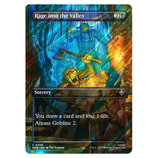 Rage into the Valley 0200 card from the Magic The Gathering set The Hobbit