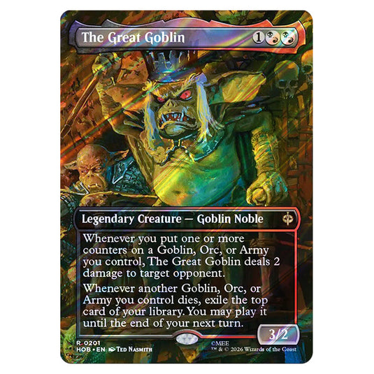 The Great Goblin 0201 card from the Magic The Gathering set The Hobbit