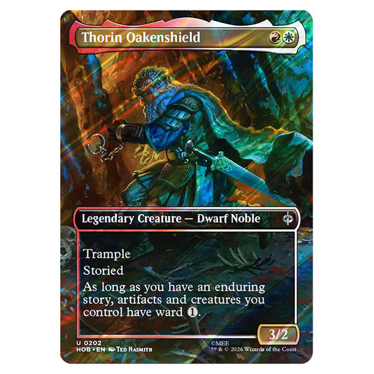 Thorin Oakenshield 0202 card from the Magic The Gathering set The Hobbit