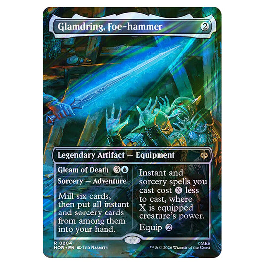 Glamdring, Foe-hammer // Gleam of Death 0204 card from the Magic The Gathering set The Hobbit