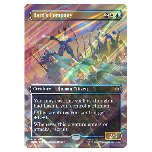 Bard's Company 0210 card from the Magic The Gathering set The Hobbit