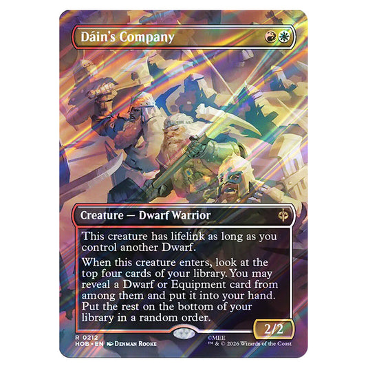 Dáin's Company 0212 card from the Magic The Gathering set The Hobbit