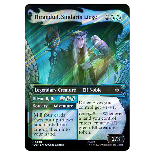Thranduil, Sindarin Liege // Silvan Rally 0233 card from the Magic The Gathering set The Hobbit