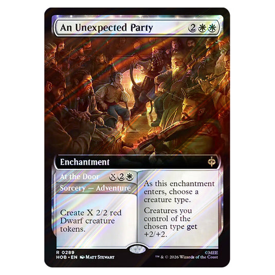 An Unexpected Party // At the Door 0289 card from the Magic The Gathering set The Hobbit