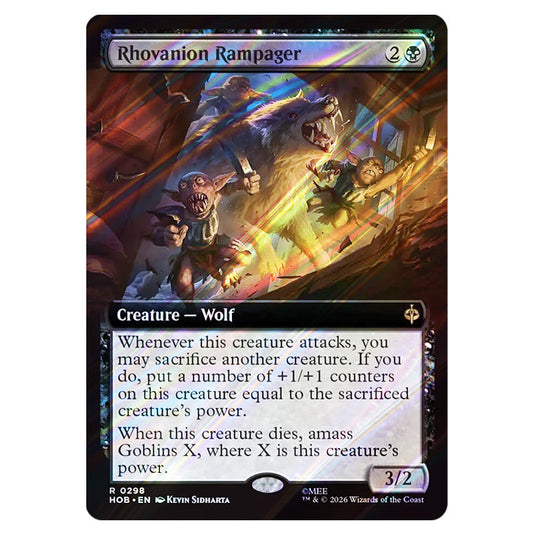 Rhovanion Rampager 0298 card from the Magic The Gathering set The Hobbit
