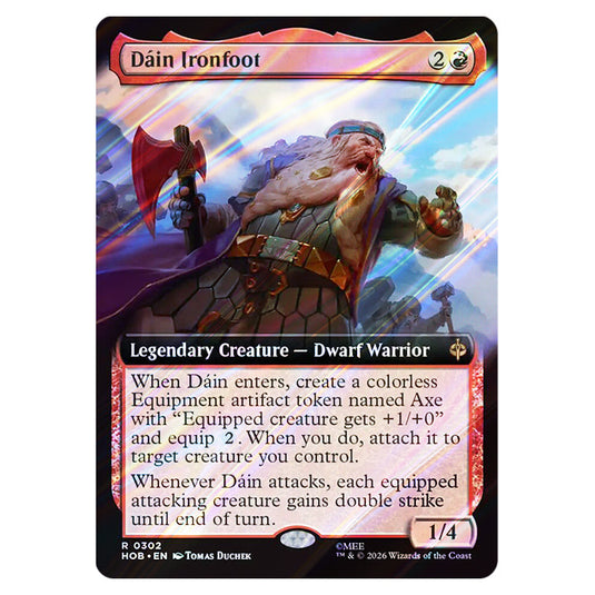 Dáin Ironfoot 0302 card from the Magic The Gathering set The Hobbit