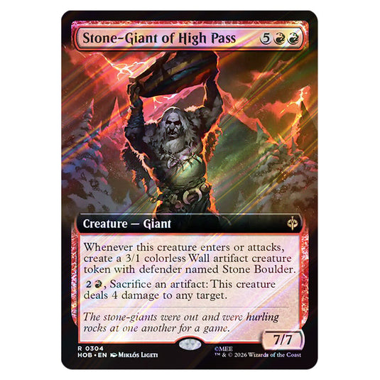 Stone-Giant of High Pass 0304 card from the Magic The Gathering set The Hobbit