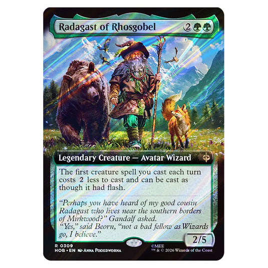 Radagast of Rhosgobel 0309 card from the Magic The Gathering set The Hobbit