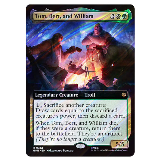 Tom, Bert, and William 0312 card from the Magic The Gathering set The Hobbit