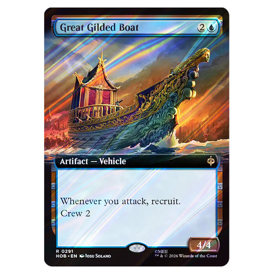 Great Gilded Boat 0291 card from the Magic The Gathering set The Hobbit