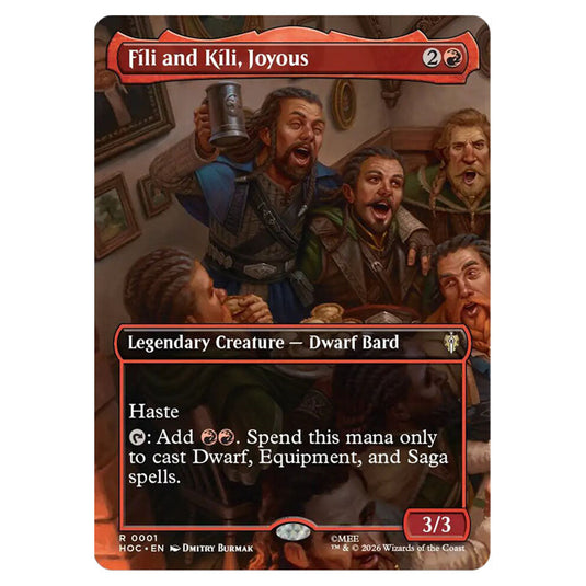 Fíli and Kíli, Joyous 0001 card from the Magic The Gathering set The Hobbit Eternal