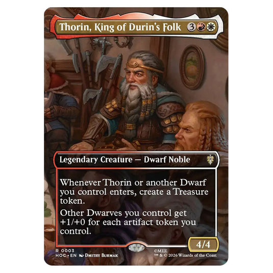 Thorin, King of Durin's Folk 0003 card from the Magic The Gathering set The Hobbit Eternal