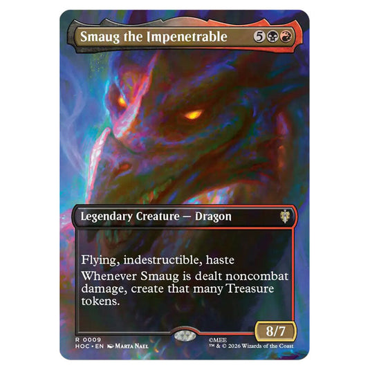 Smaug the Impenetrable 0009 card from the Magic The Gathering set The Hobbit Eternal