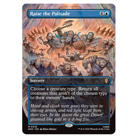 Raise the Palisade 0018 card from the Magic The Gathering set The Hobbit Eternal