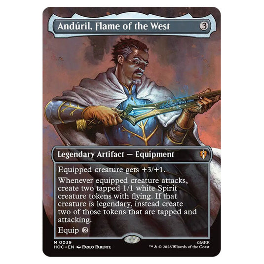 Andúril, Flame of the West 0039 card from the Magic The Gathering set The Hobbit Eternal