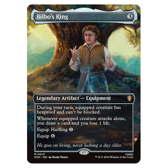 Bilbo's Ring 0041 card from the Magic The Gathering set The Hobbit Eternal