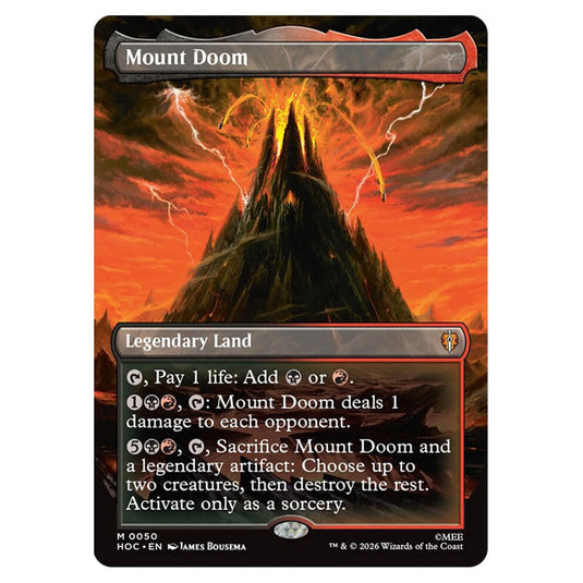 Mount Doom 0050 card from the Magic The Gathering set The Hobbit Eternal