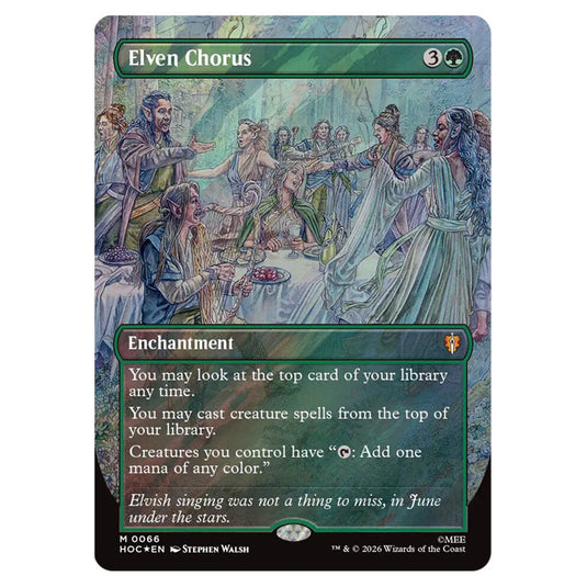 Elven Chorus 0066 card from the Magic The Gathering set The Hobbit Eternal