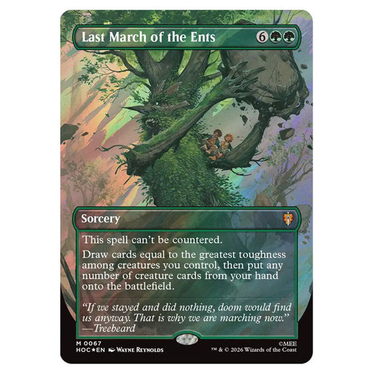 Last March of the Ents 0067 card from the Magic The Gathering set The Hobbit Eternal