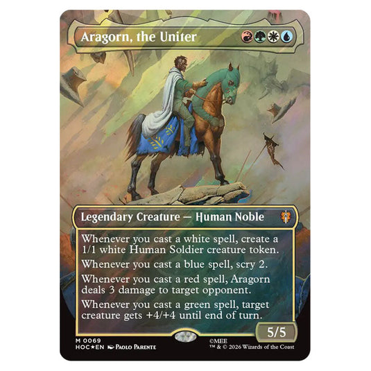 Aragorn, the Uniter 0069 card from the Magic The Gathering set The Hobbit Eternal