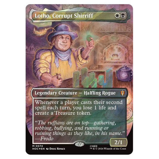 Lotho, Corrupt Shirriff 0074 card from the Magic The Gathering set The Hobbit Eternal