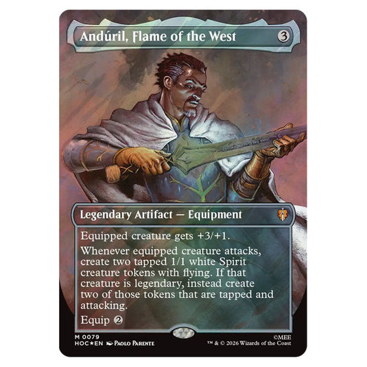 Andúril, Flame of the West 0079 card from the Magic The Gathering set The Hobbit Eternal