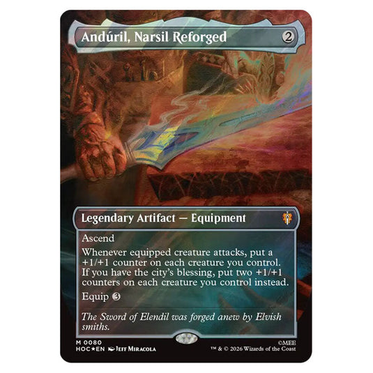 Andúril, Narsil Reforged 0080 card from the Magic The Gathering set The Hobbit Eternal