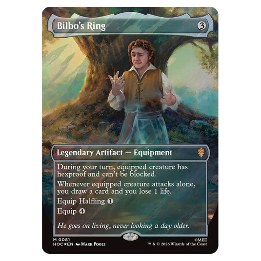Bilbo's Ring 0081 card from the Magic The Gathering set The Hobbit Eternal