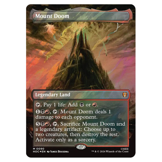 Mount Doom 0090 card from the Magic The Gathering set The Hobbit Eternal