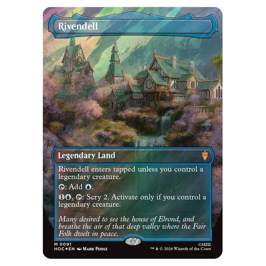 Rivendell 0091 card from the Magic The Gathering set The Hobbit Eternal