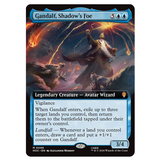 Gandalf, Shadow's Foe 0099 card from the Magic The Gathering set The Hobbit Eternal