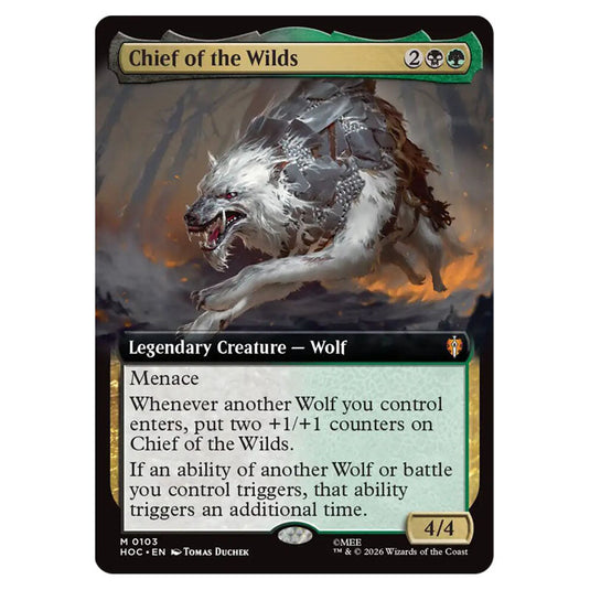 Chief of the Wilds 0103 card from the Magic The Gathering set The Hobbit Eternal