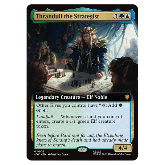 Thranduil the Strategist 0106 card from the Magic The Gathering set The Hobbit Eternal