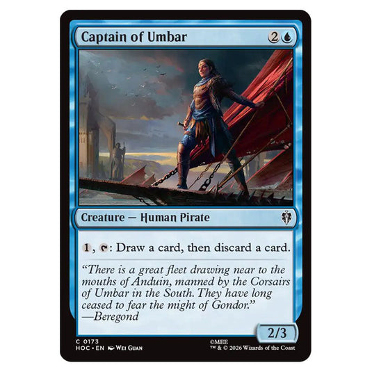 Captain of Umbar 0173 card from the Magic The Gathering set The Hobbit Eternal
